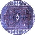 thumbnail image 1 of Ahgly Company Indoor Round Persian Blue Traditional Area Rugs, 7' Round, 1 of 4