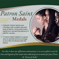 thumbnail image 3 of Patron Saint Pewter Medal with Chain for Men, Women, Made in USA, 3 of 4