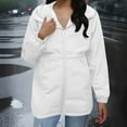 thumbnail image 4 of Brglopf Womens Long Rain Jacket Waterproof Lightweight Packable Raincoat with Hood Rain Jacket Trench Coats Windbreaker Jackets(White,XXL), 4 of 7