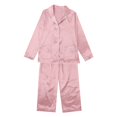 thumbnail image 4 of BLOCLOALO Family Matching Christmas Pajamas Set Baby Holiday Nightwear Sleepwear Sets Long Sleeve Pjs Long Sleeve Tops Trousers with Pockets Pink 24M, 4 of 5