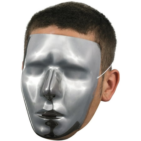 Blank Male Chrome Mask Adult Halloween Accessory