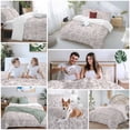 thumbnail image 5 of 3 Piece Farmhouse Flower Duvet Cover Set California King,Microfiber Comforter/Quilt Cover with Corner Ties and 2 Pillowcases,Botanical Vintage Purple Leaf Plant All Season Bedding with Zipper Closure, 5 of 8