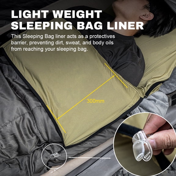 Brynna High Elastic Sleeping Bag LinerSleeping Bag Liner, High Elasticity Breathable Lightweight Travel Liner, with Zipper Bottom for Ventilation and Storage Bag, for Camping Outdoor Hotel