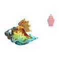 thumbnail image 1 of Figura de de cristal, animal marino, arte decorativo, estatua artesanal, adorno, tarro de cerámica para jengibre, tarro decorativo de, 1 of 8