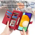 thumbnail image 4 of Flip Wallet Case for Compatible with Samsung Galaxy A03S Zipper Pocket Case with Card Holder Slot Magnetic Closure Lanyard Flip Cover Compatible with Samsung Galaxy A03S 6.5inch, 4 of 10