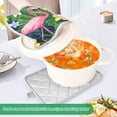 thumbnail image 3 of Yayeee Pot Holders Kitchen Heat Resistant with Pocket 7"x9.8" Cotton Oven Cooking Hot Pads, Pink Flamingo Pattern, 3 of 7