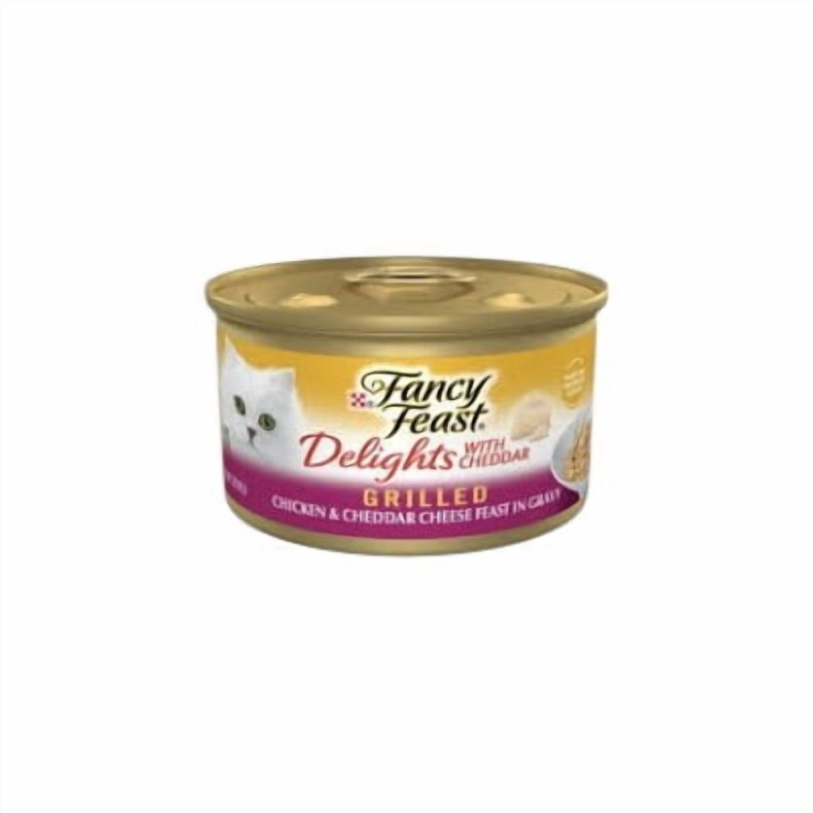 (2 pack) Fancy Feast Cat Food Variety Pack 4 Pack, 3 oz Cans, Gravy Lovers & Delights Grilled Recipes, Gourmet Wet Cat Food Assortment
