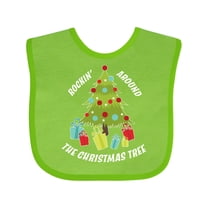 Inktastic Rockin' Around the Christmas Tree Boys or Girls Baby Bib