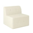 thumbnail image 6 of Beige Living Area Sleeper Sectional Couch, L Shape - Minimalist Design, Comfy With Spacious Seating, Soft Fabric Modular Room In Modern Style, No Assembly Required, 6 of 6