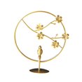 thumbnail image 3 of Escultura de flores Sunnimix Adornos de escritorio Hojas Estatuilla de metal, 3 of 8