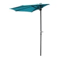 thumbnail image 1 of International Caravan YF-1147-2.7M-AB Parasol Mural Demi-Rond de 9 Pi, Bleu Aqua, 1 of 4