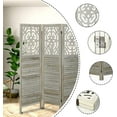 Hofitlead 4Panel Freestanding Room Divider, Foldable & Portable, 5.6Ft