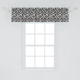 thumbnail image 2 of Ambesonne Orient Window Valance, Minimalist Vintage Swirls, 42" x 12", Charcoal Grey White Umber, 2 of 3