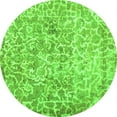 thumbnail image 1 of Ahgly Company Indoor Round Abstract Green Contemporary Area Rugs, 3' Round, 1 of 1
