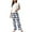 Blue, variant on Diufon Summer Pajamas for Women Round Neck Ruffle Fly Sleeve Tops Heart Printed Pants Homewear Sets