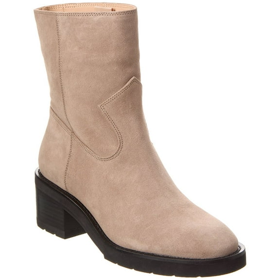 Stuart Weitzman Boulevard Suede Bootie, 8, Brown