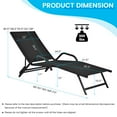 thumbnail image 2 of Gymax 2PCS Outdoor Patio Chaise Reclining Lounge Chairs w/ 5-Position Adjust Backrest, 2 of 9