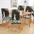 thumbnail image 7 of BZSMCE Chairs Slipcovers Dining Chair Covers Cat under Golden Drips Creative Pattern, 7 of 7