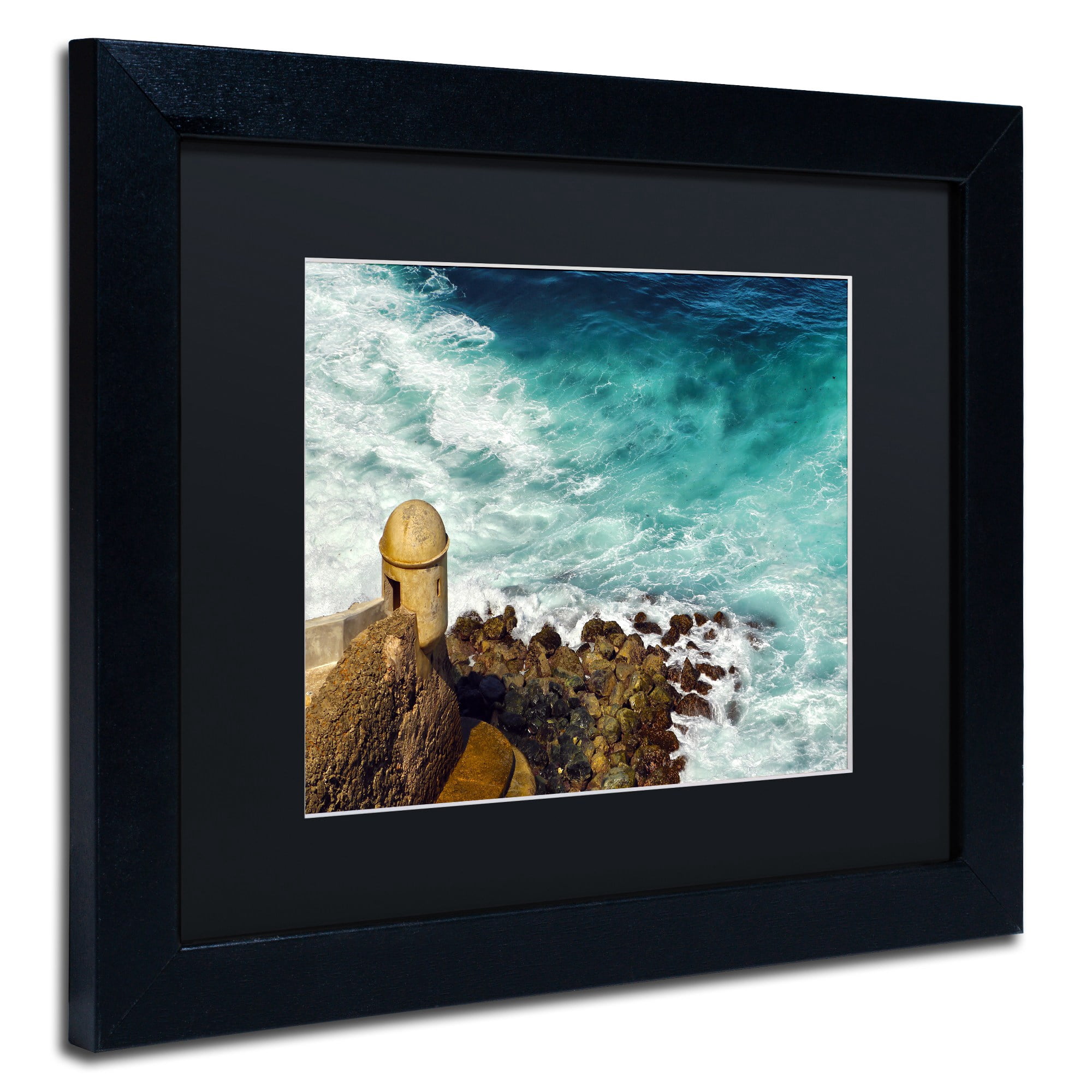 Trademark Fine Art "Castillo de San Felipe del Morro 12" Canvas Art by CATeyes, Black Matte, Black Frame