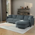 thumbnail image 6 of Comfy Chenille L-Shaped Sectional Sofa Couch for Living Room, Office, Apartment, 6 of 8