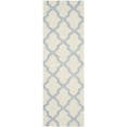 thumbnail image 3 of SAFAVIEH Cambridge Liam Geometric Wool Runner Rug, Ivory/Light Blue, 2'6" x 8', 3 of 7