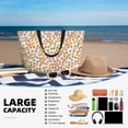 thumbnail image 4 of Large Beach Bags Water-resistant Sandproof - Seashell colorful Cute Beach Tote Bags for Women with Zipper, 4 of 6
