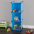 thumbnail image 2 of Storage Organizer Cube- 3 or 6 Cube Multipurpose Storage Shelf Bins for Toys School Supplies Sport Equipment Clothes and Books By Everyday Home, 2 of 5