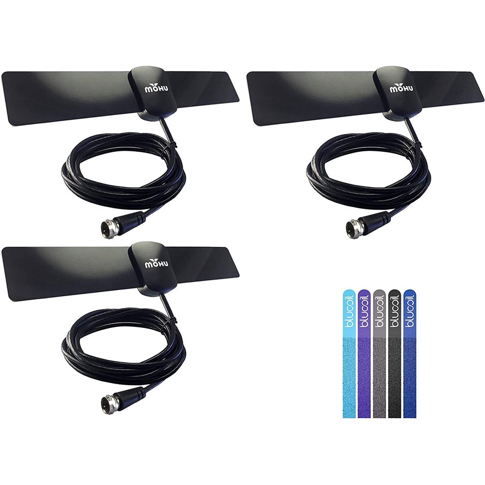 MOHU Basic25 Indoor HDTV Antennas for Over The Air TV (3Pack) Bundle