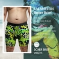 thumbnail image 3 of 3 PACK Big and Tall Mens Boxer Briefs Scrawl Print Plus Size Underwear With Fly Comfy Breathable Boxers, 3 of 5