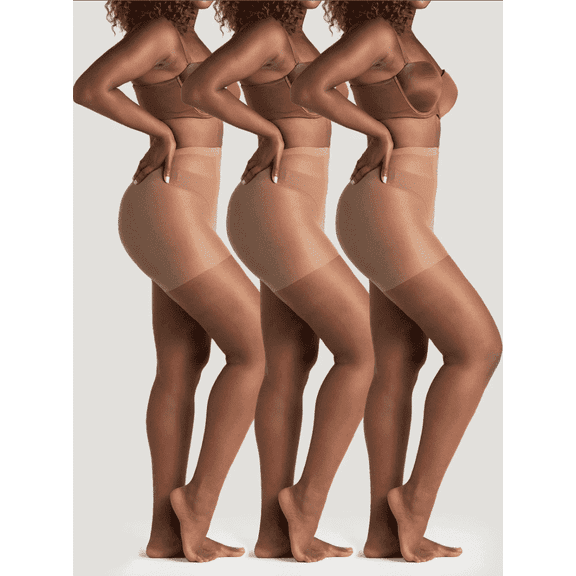 On The Go Womens Ultra Sheer Pantyhose, 3 Pack
