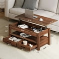 thumbnail image 2 of Greenstell Lift Top Coffee Table with 2 Drawers,47"Wide, Espresso, 2 of 8