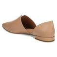 thumbnail image 3 of YDN Women Classic Pointed Closed Toe D'Orsay Ballet Flats V Cut Chunky Low Heels Slip On Office Dress Loafer Casual Shoes Size 7 Nude, 3 of 4