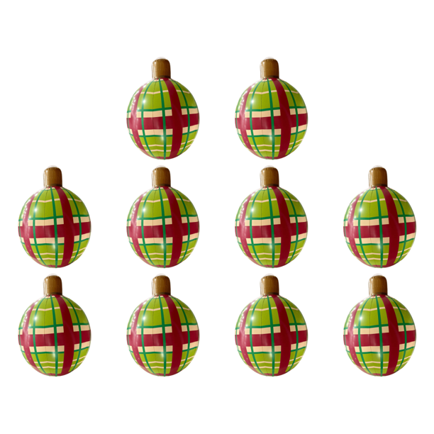Navidad Inflable 24 Pulgadas Decorada Al Aire Libre (y) Rojo Verde