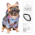thumbnail image 3 of Balery Bees And Daisies Striped Sudadera con Capucha para Perros Pequeños – Ropa para Mascotas, Disfraz para Perros y Gatos, Ideal para Fiestas y Cosplay-XX-Large, 3 of 7