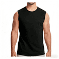 thumbnail image 2 of Cmfcve Men's Muscle Shirt Black Sleeveless Compression Athletic T-Shirt Quick Dry Silky Workout Gym Tank Top Running Football Training Tee Undershirt, 2 of 7