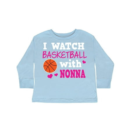 

Inktastic I Watch Basketball with Nonna Gift Toddler Toddler Girl Long Sleeve T-Shirt