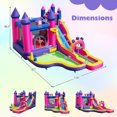 thumbnail image 2 of Costway Inflatable Water Slide with Climbing Wall Basketball Hoop Splash Pool 680W Blower, 2 of 10