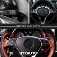thumbnail image 2 of NYZAUTO Aluminum-Alloy Steering Wheel Paddle Shifter Extension Compatible with Mercedes Benz A B E GLA GLK SLK M GL Class (Model A-Red) C105, 2 of 3