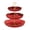 Red #0, variant on Three-Tiered Fruit and Snack Serving Plates, 9.45-Inch Clear Plastic Decorative Tray for Coffee Table, Party, or Dining Room, 1-Piece Set