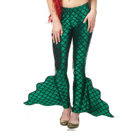 Mermaid Pants Green Fin Mythical Creature Womens Adult Costume