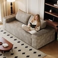 thumbnail image 5 of JIE LISHUN 71" 3Setaser Sofa,Corduroy Fabric,Deep Seat Couches,Comfy Loveseat Sofa,No Assembly,1pcs for Living room, Bedroom,Conference room ,Apartment,Camel, 5 of 5