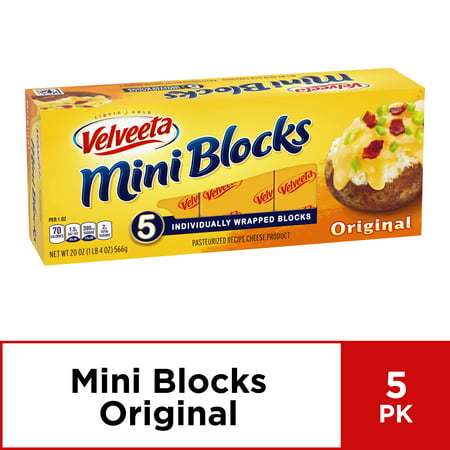 Velveeta Mini Cheese Blocks, Original Cheese, 5 ct - 20.0 oz