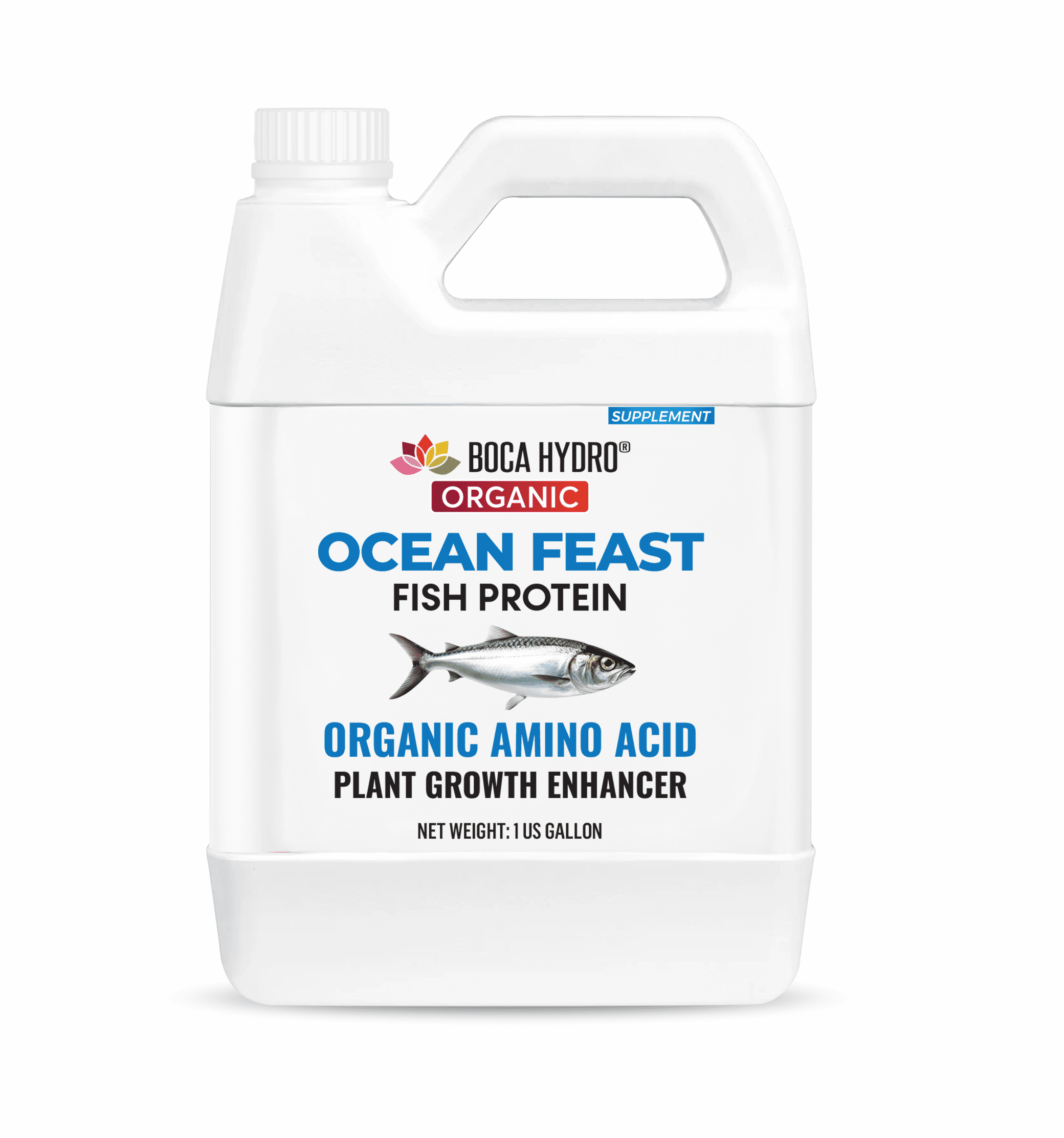 Boca Hydro Ocean Feast Fish Protein Fertilizer – Premium Organic Amino Acids, Fulvic Acid & Natural Peptides for Plant Growth, Soil Health, Strong Roots, Stress Resistance & Improved Fruit Quality
