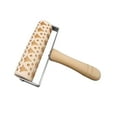 thumbnail image 5 of LEFTHIGH Home Wooden Christmas Embossed Pattern Rolling Pin Engraved Pizza Baking Rolling Pin Christmas Baking Non-stick Christmas Pattern Birthday Gifts, 5 of 5