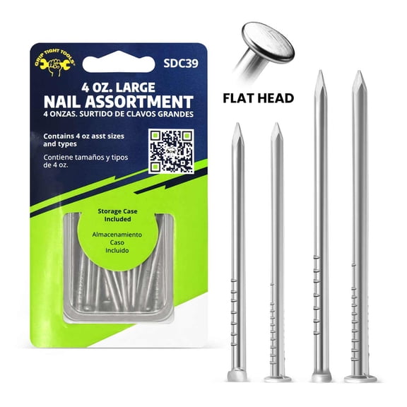4 Oz. Large Nail Assortment with Storage Case