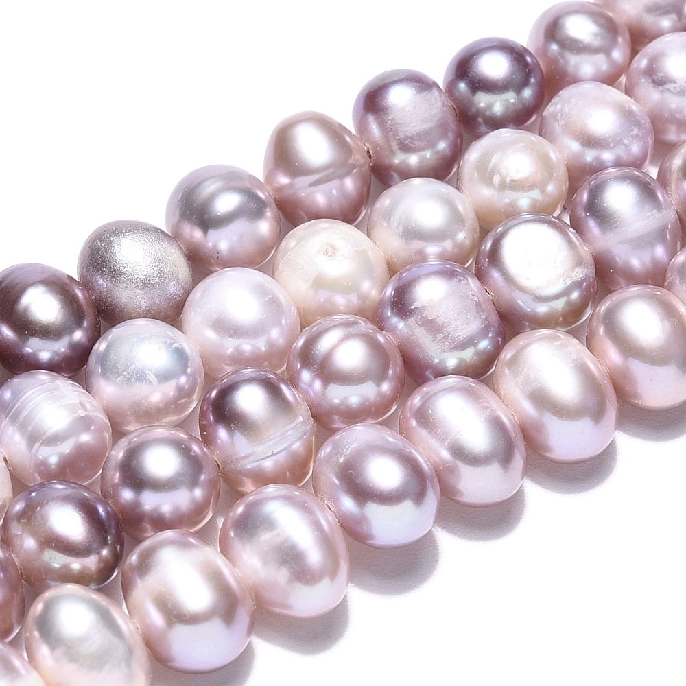 Natural Cultured Freshwater Pearl Beads Strands Potato Plum 5.5~8.5x5.5~6.5mm Hole: 0.6mm 57~59pcs/strand 13.58~13.78 inch(34.5~35cm)