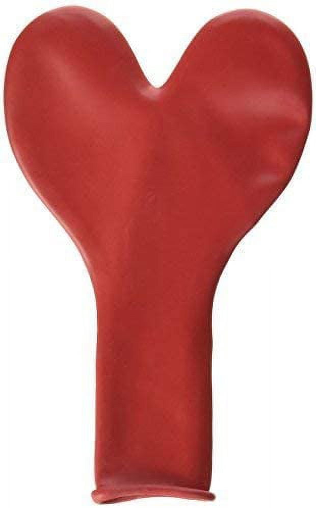Qualatex 15" Red Heart Latex Balloons (50ct)