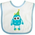 thumbnail image 3 of Inktastic Blue Monster Boys or Girls Baby Bib, 3 of 4