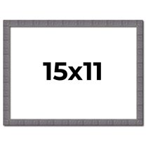 15x11 Frame Blue Kingsley Pewter Solid Wood Picture Frame Width 0.75 Inches |Interior Depth 0.5