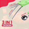 thumbnail image 5 of Cortador de sandía, juego de cucharas de melón 3 en 1, cuchillo recogedor de frutas para separador de pulpa, cuchillo de sandía para helado, melón, utensilio de cocina, 5 of 5